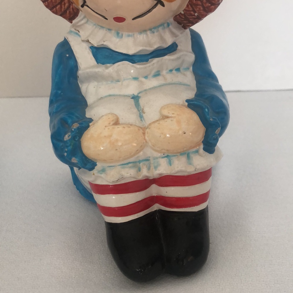 Vintage Chalkware Raggedy Ann and Andy Bookends - Picture 7 of 16